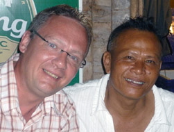 Sing and Oliver  in Sing's Beach Bar